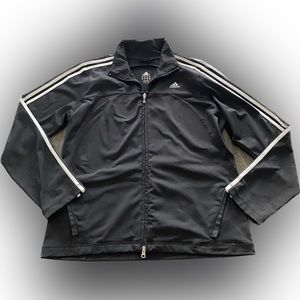 NWOT Adidas 3 Stripe Dual Zipper Zip Up Jacket / Color: Black / Size: XL